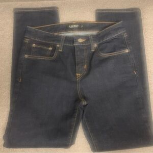 Lauren Ralph Lauren Black Label Jeans Dark Wash Straight Leg Size 4P